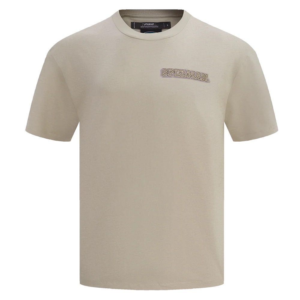 SPELMAN COLLEGE NEUTRAL COTTON JERSEY DROP SHOULDER TEE (TAUPE) - Image 3