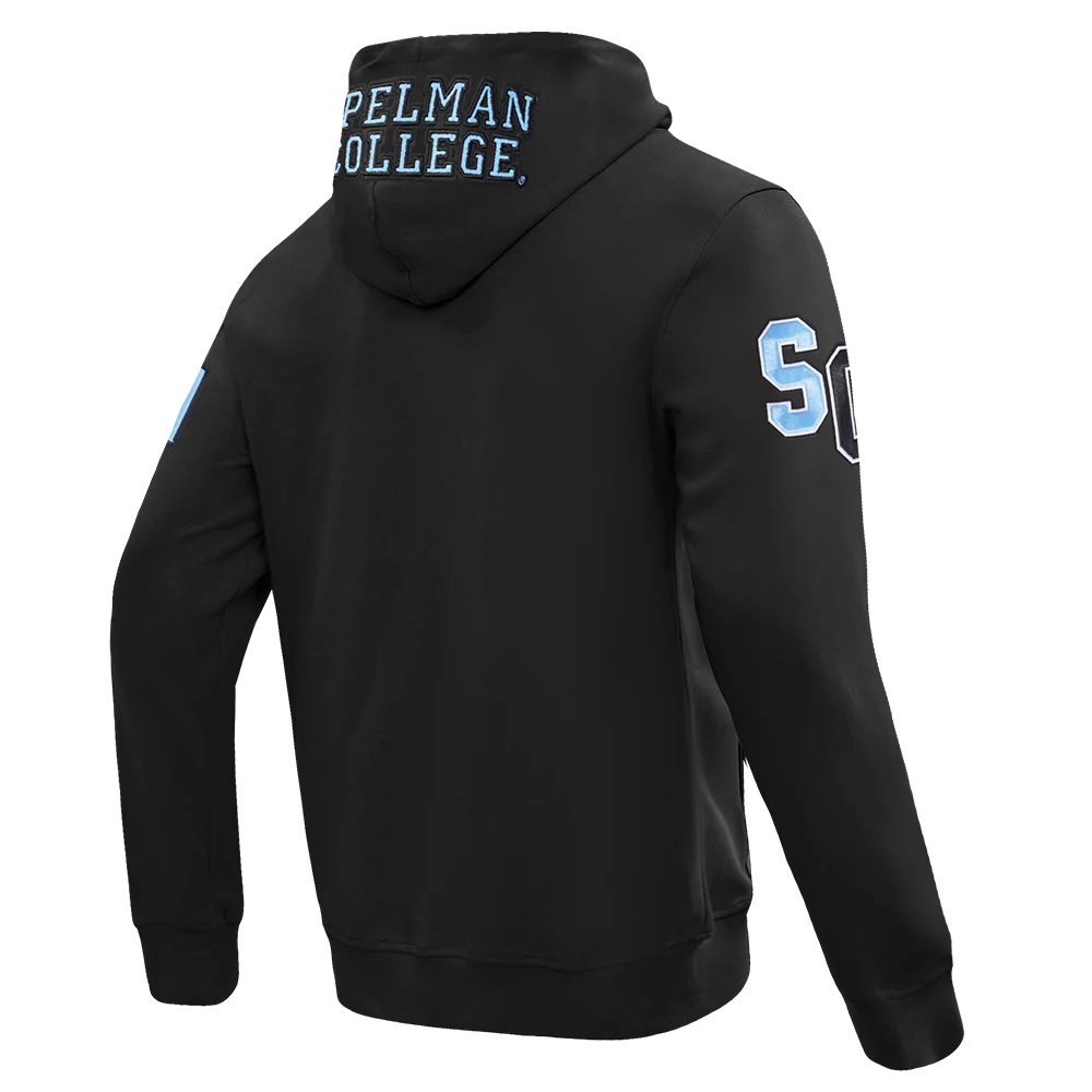 SPELMAN COLLEGE CLASSIC MEN'S FZ PO HOODIE (BLACK) - Image 4