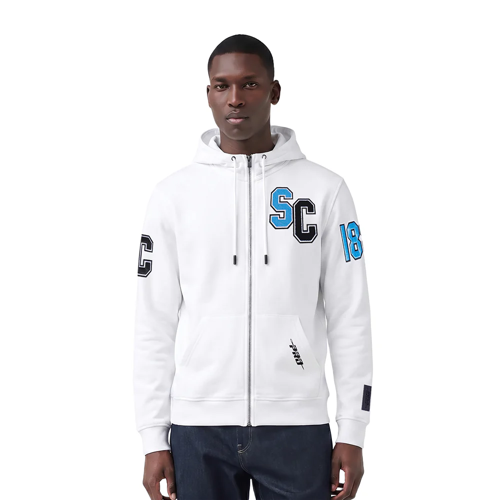 SPELMAN COLLEGE CLASSIC MEN'S FZ PO HOODIE (WHITE)