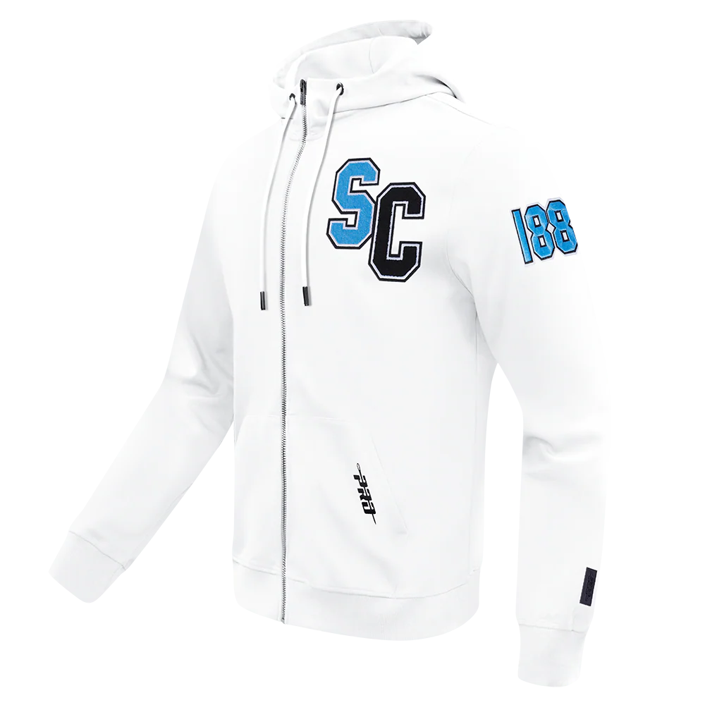 SPELMAN COLLEGE CLASSIC MEN'S FZ PO HOODIE (WHITE) - Image 3