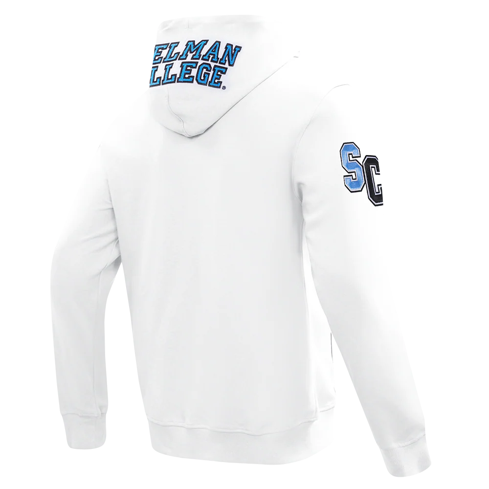SPELMAN COLLEGE CLASSIC MEN'S FZ PO HOODIE (WHITE) - Image 4