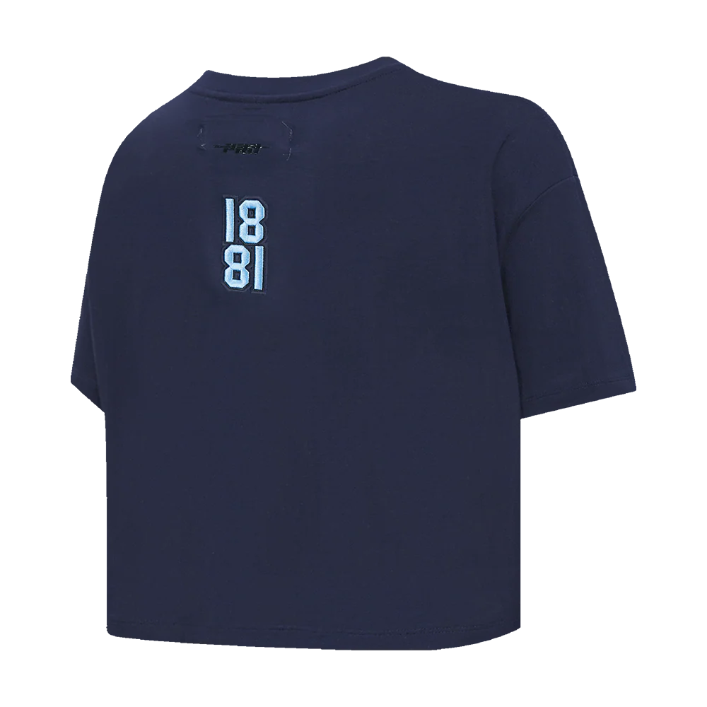 SPELMAN COLLEGE CLASSIC WOMEN'S SINGLE JERSEY BOXY TEE (MIDNIGHT NAVY) - Image 6