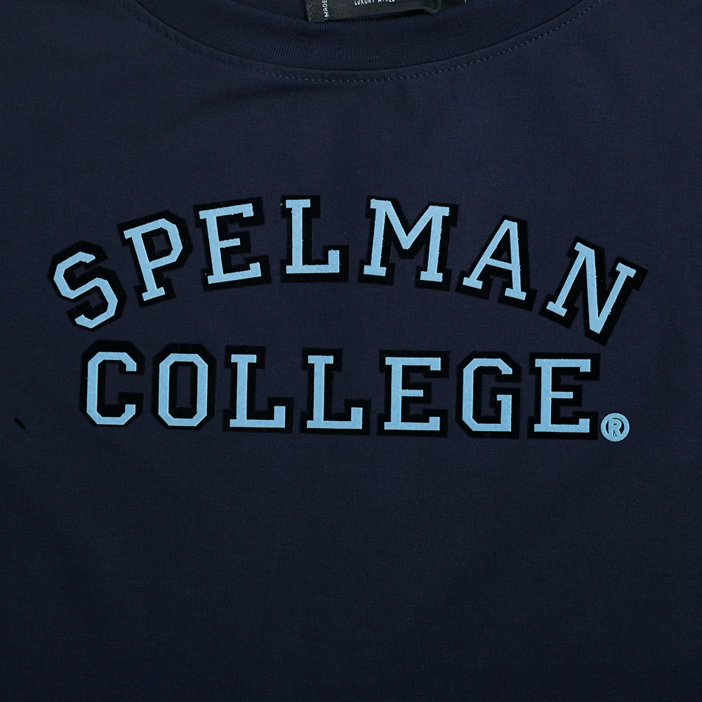 SPELMAN COLLEGE CLASSIC WOMEN'S SINGLE JERSEY BOXY TEE (MIDNIGHT NAVY) - Image 7