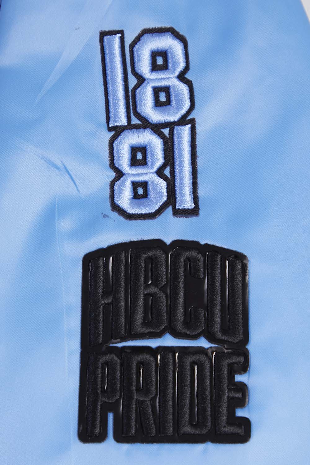 SPELMAN COLLEGE CLASSIC RIB SATIN JACKET (UNIVERSITY BLUE) - Image 10