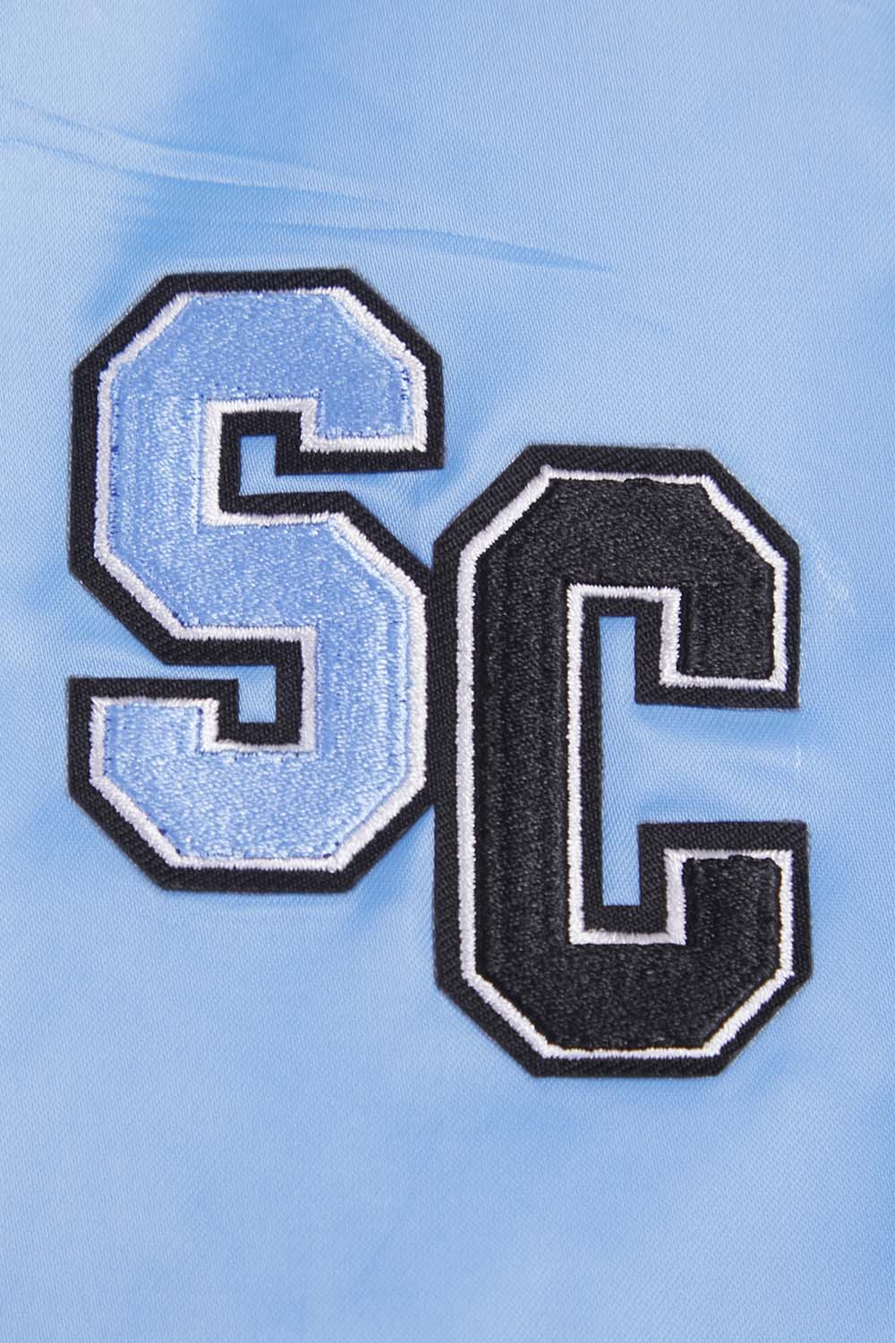 SPELMAN COLLEGE CLASSIC RIB SATIN JACKET (UNIVERSITY BLUE) - Image 9