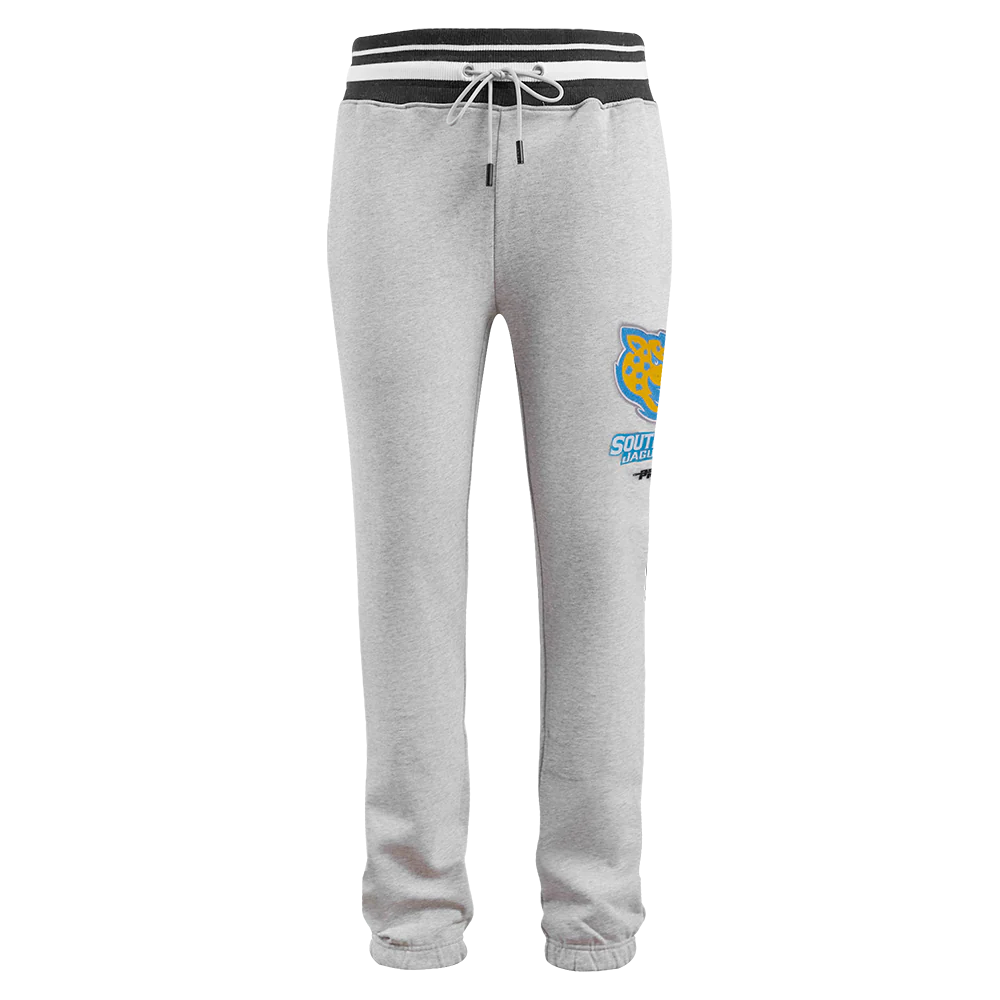 SOUTHERN UNIVERSITY CLASSIC MEN'S STACKED LOGO SWEATPANT (HEATHER GRAY/BLACK) - Image 2