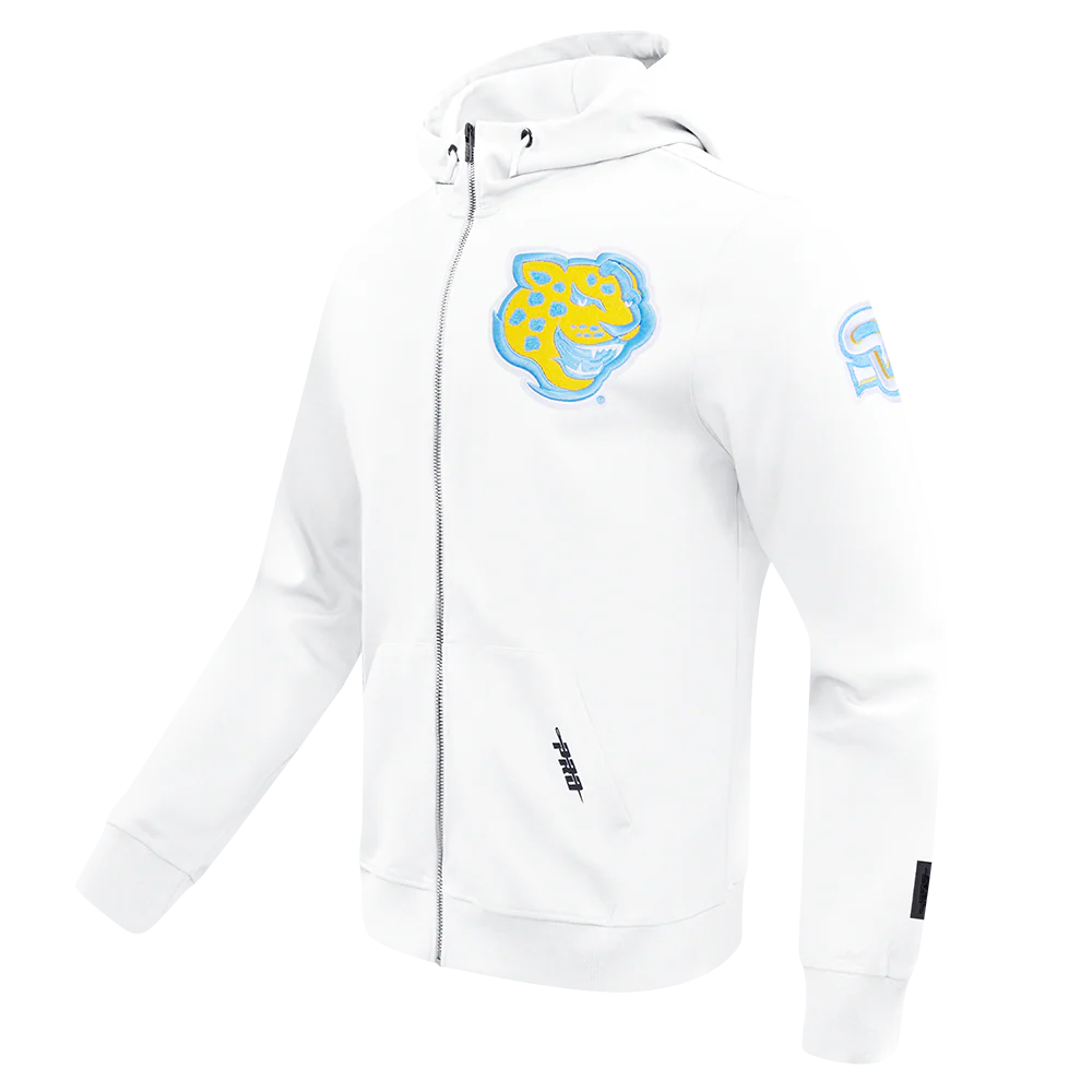 SOUTHERN UNIVERSITY CLASSIC MEN'S FULL ZIP PULLOVER HOODIE (WHITE) - Image 2