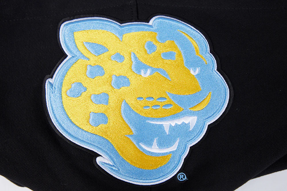 SOUTHERN UNIVERSITY VINTAGE VARSITY MEN'S FLEECE RIB PULLOVER HOODIE (BLACK) - Image 8