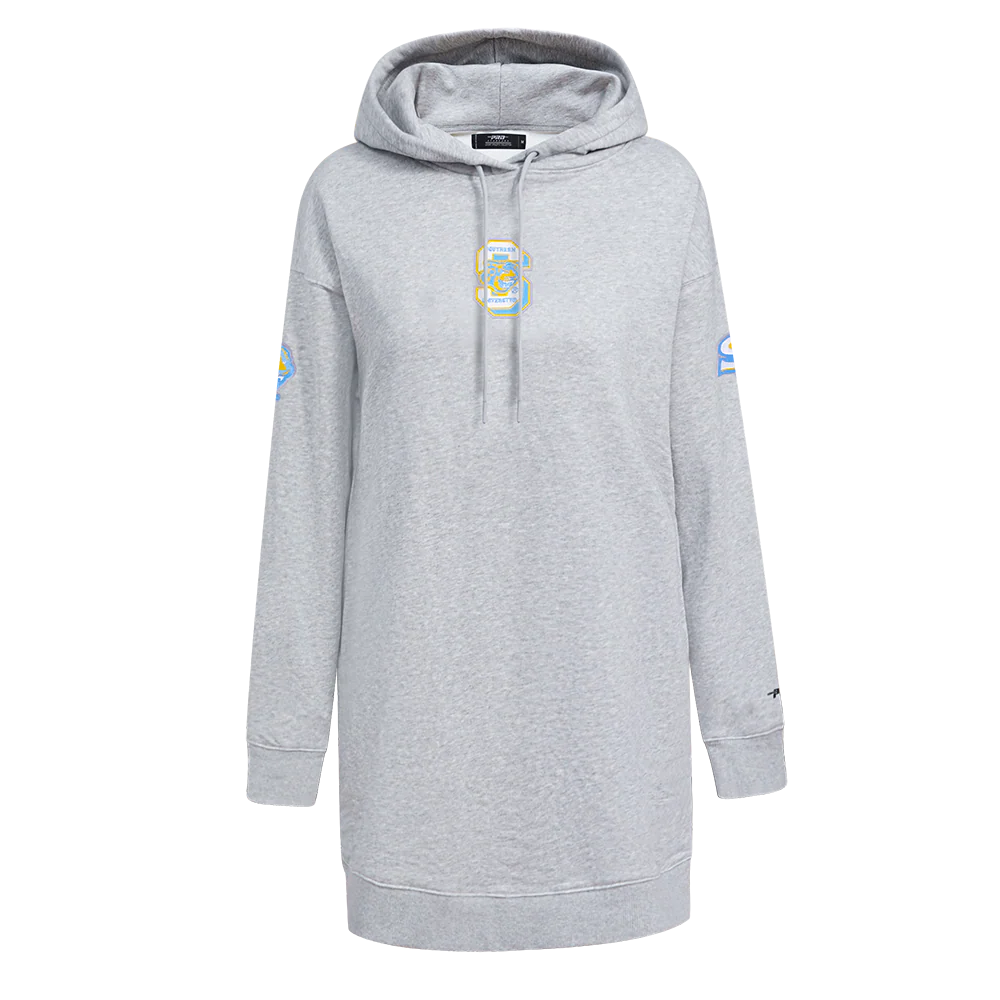 SOUTHERN UNIVERSITY CLASSIC WOMEN'S FLEECE HOODIE DRESS (HEATHER GREY)