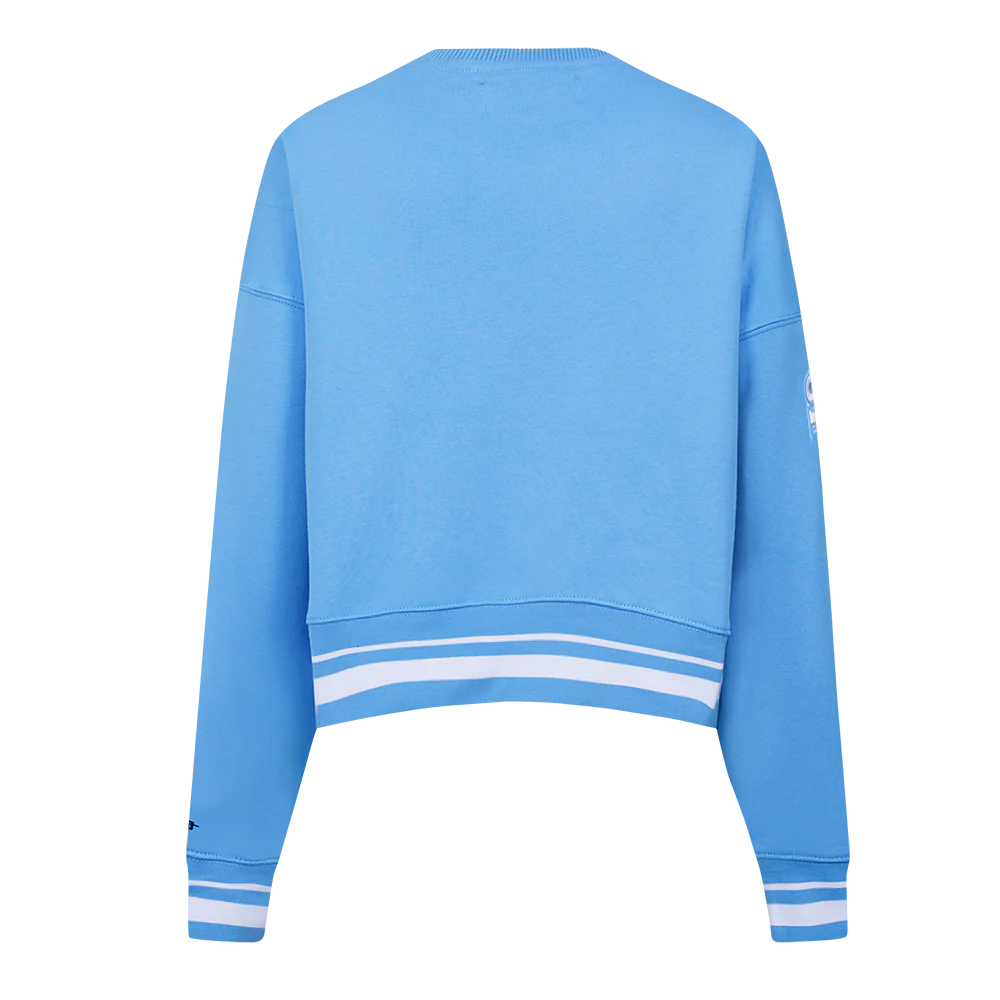 SOUTHERN UNIVERSITY CLASSIC WOMEN'S RIB FLEECE CREWNECK (UNIVERSITY BLUE) - Image 3