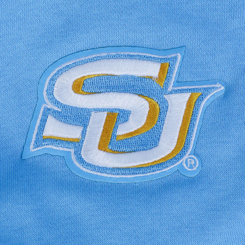 SOUTHERN UNIVERSITY CLASSIC WOMEN'S RIB FLEECE CREWNECK (UNIVERSITY BLUE) - Image 5