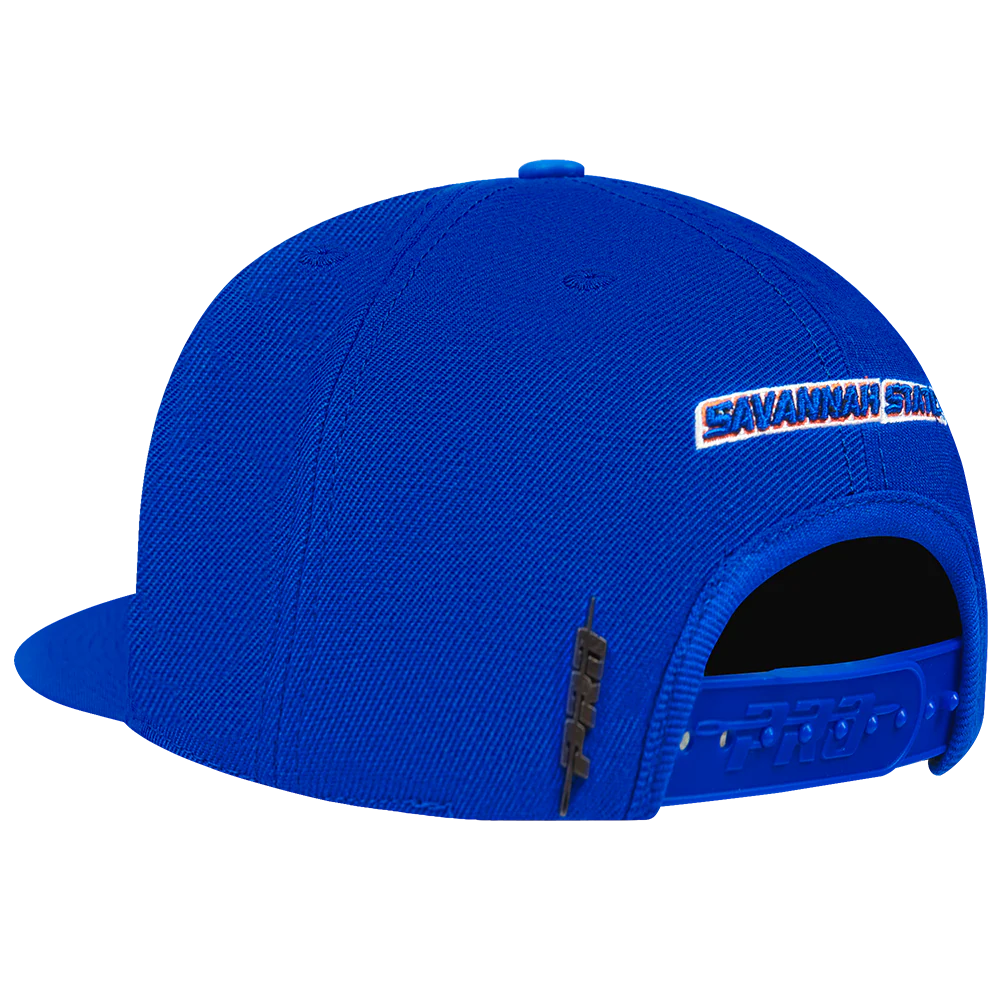 SAVANNAH STATE UNIVERSITY CLASSIC UNISEX WOOL SNAPBACK HAT (ROYAL BLUE) - Image 3