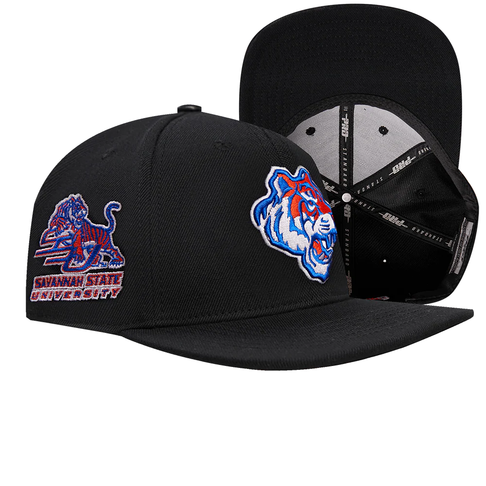 SAVANNAH STATE UNIVERSITY CLASSIC UNISEX PRIMARY LOGO WOOL SNAPBACK (BLACK) - Image 8
