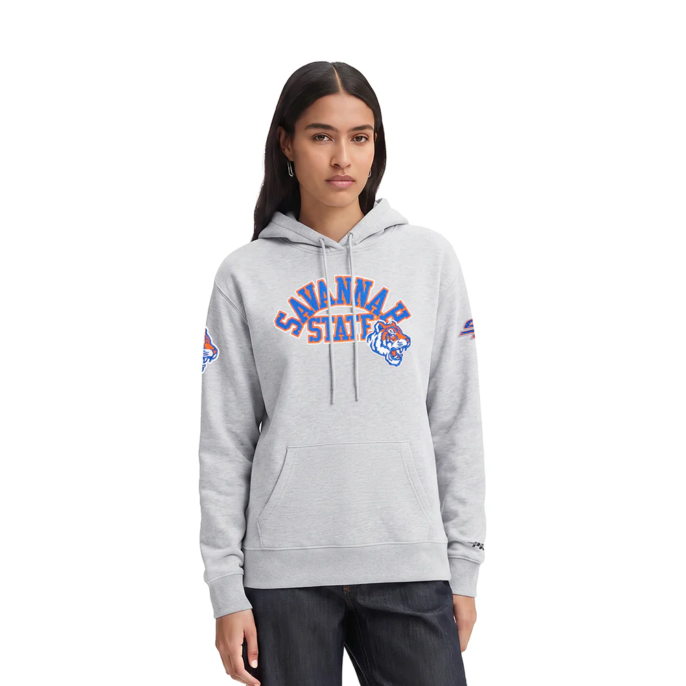 COLLEGE SAVANNAH STATE UNIVERSITY CLASSIC WOMEN'S FLC PO HOODIE (HEATHER GREY)
