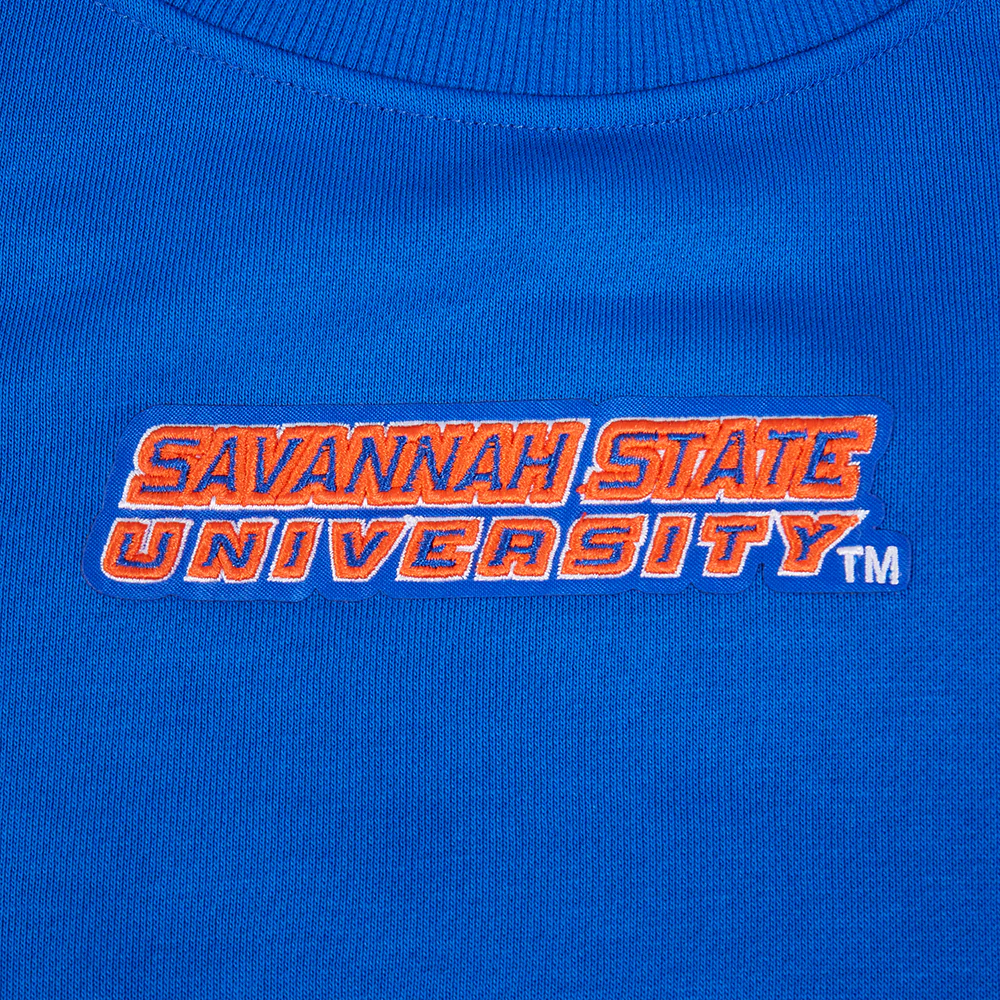 COLLEGE SAVANNAH STATE UNIVERSITY WINGSPAN WOMEN'S FLC CREWNECK (ROYAL BLUE) - Image 13