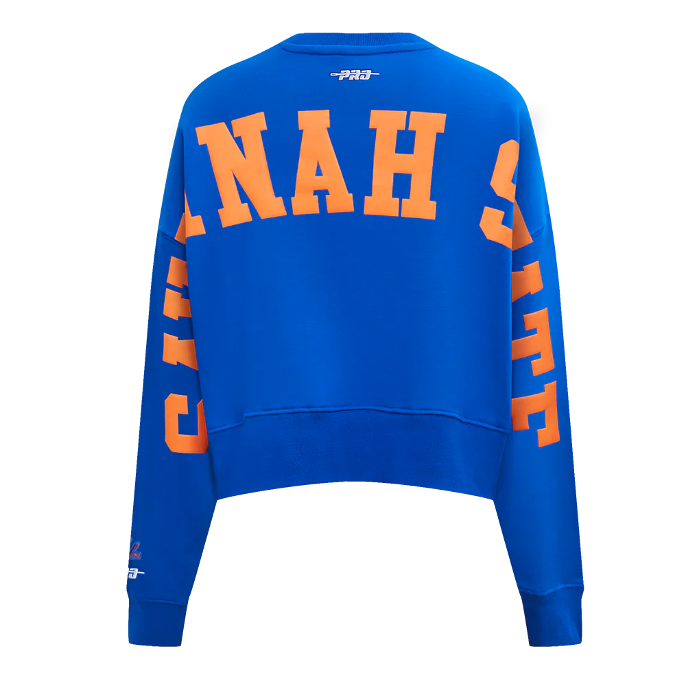 COLLEGE SAVANNAH STATE UNIVERSITY WINGSPAN WOMEN'S FLC CREWNECK (ROYAL BLUE) - Image 5