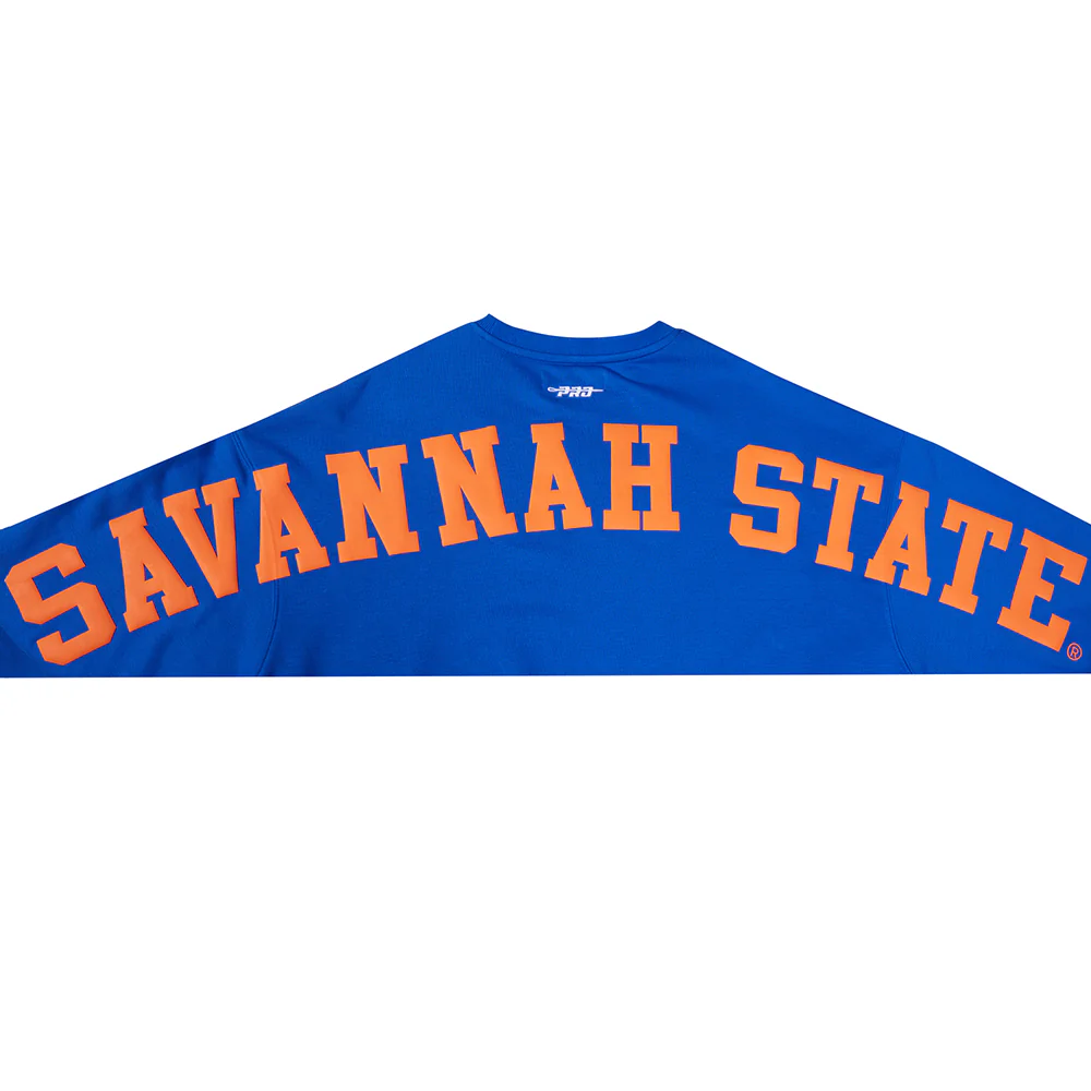 COLLEGE SAVANNAH STATE UNIVERSITY WINGSPAN WOMEN'S FLC CREWNECK (ROYAL BLUE) - Image 8