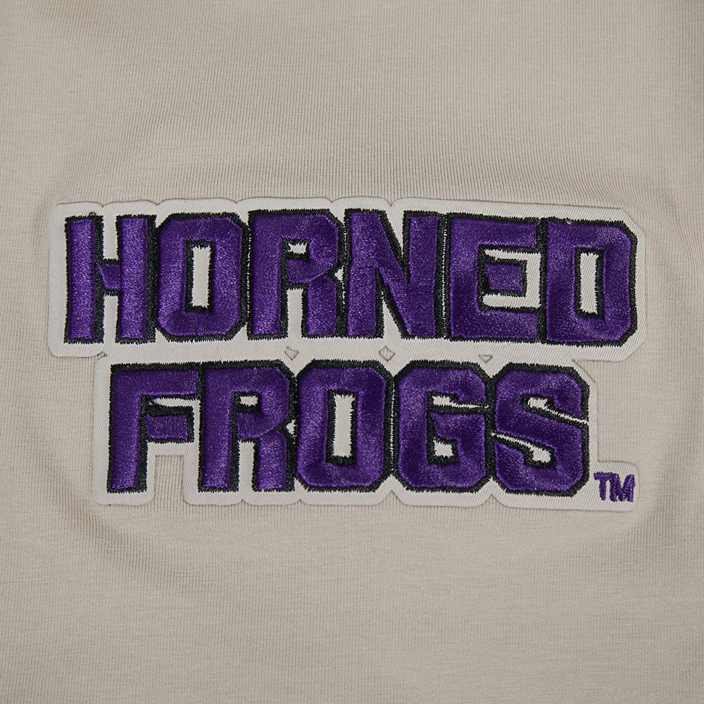 TEXAS CHRISTIAN UNIVERSITY NEUTRAL MEN'S CJ DROP SHOULDER TEE (TAUPE) - Image 5