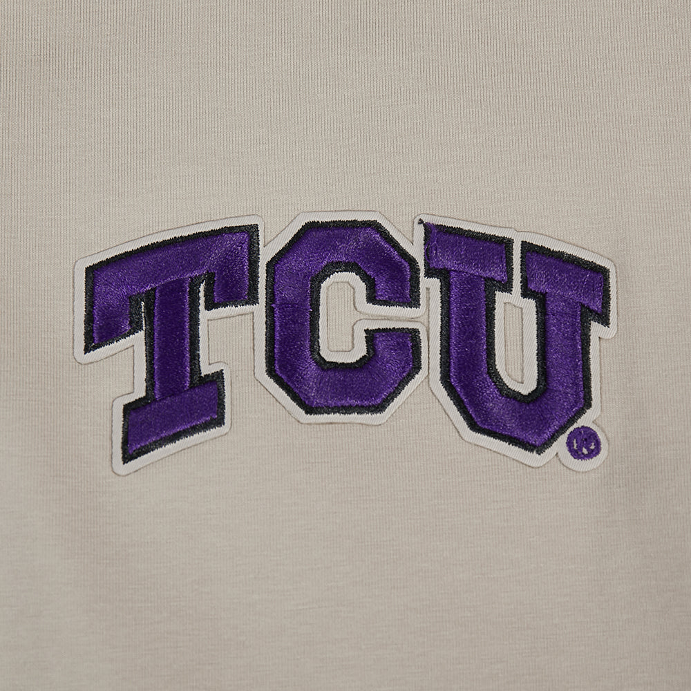 TEXAS CHRISTIAN UNIVERSITY NEUTRAL MEN'S CJ DROP SHOULDER TEE (TAUPE) - Image 7