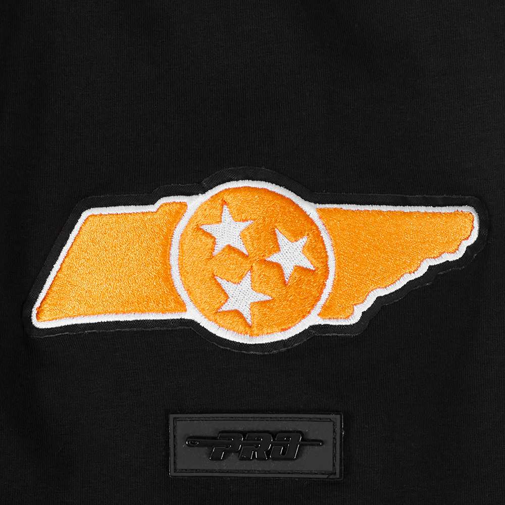 UNIVERSITY OF TENNESSEE CLASSIC STACKED LOGO SINGLE JERSEY TEE (BLACK) - Image 7