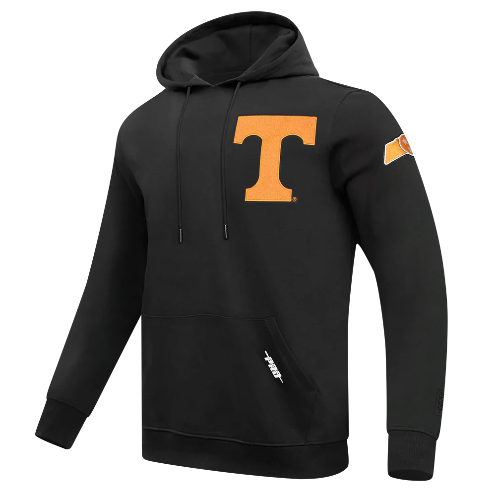 UNIVERSITY OF TENNESSEE CLASSIC DOUBLE KNIT PULLOVER HOODIE (BLACK) - Image 2