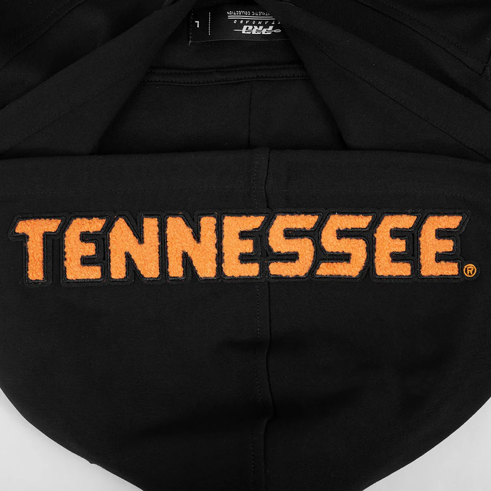 UNIVERSITY OF TENNESSEE CLASSIC DOUBLE KNIT PULLOVER HOODIE (BLACK) - Image 8