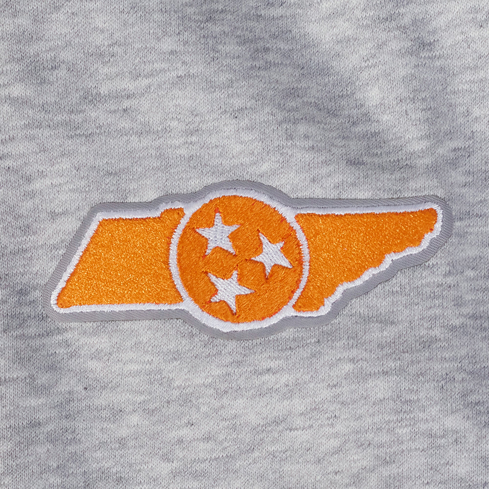 UNIVERSITY OF TENNESSEE CLASSIC WOMEN'S RIB FLEECE CREWNECK (HEATHER GRAY/BLACK) - Image 7