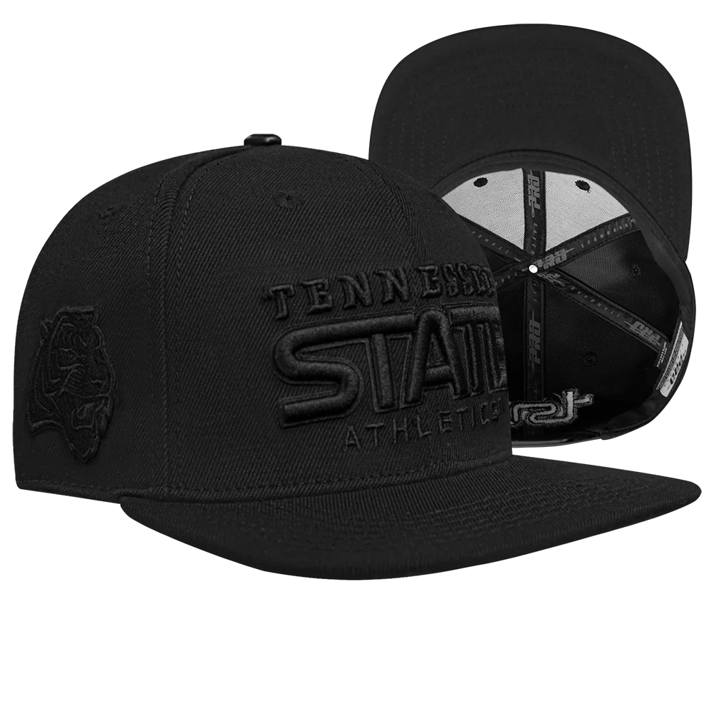 TENNESSEE STATE UNIVERSITY NEUTRAL WOOL SNAPBACK (BLACK) - Image 7