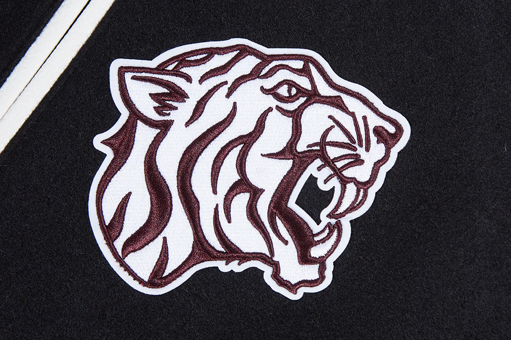 COLLEGE TEXAS SOUTHERN UNIVERSITY VINTAGE VARSITY MEN'S RIB WOOL VARSITY (BLACK/WHITE) - Image 6