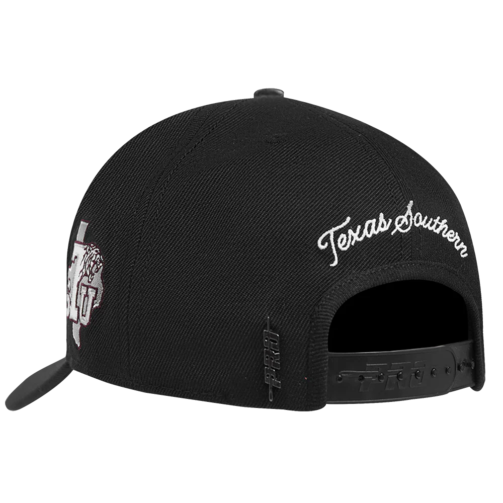 COLLEGE TEXAS SOUTHERN UNIVERSITY VINTAGE VARSITY PINCHFRONT SNAPBAC (BLACK) - Image 3