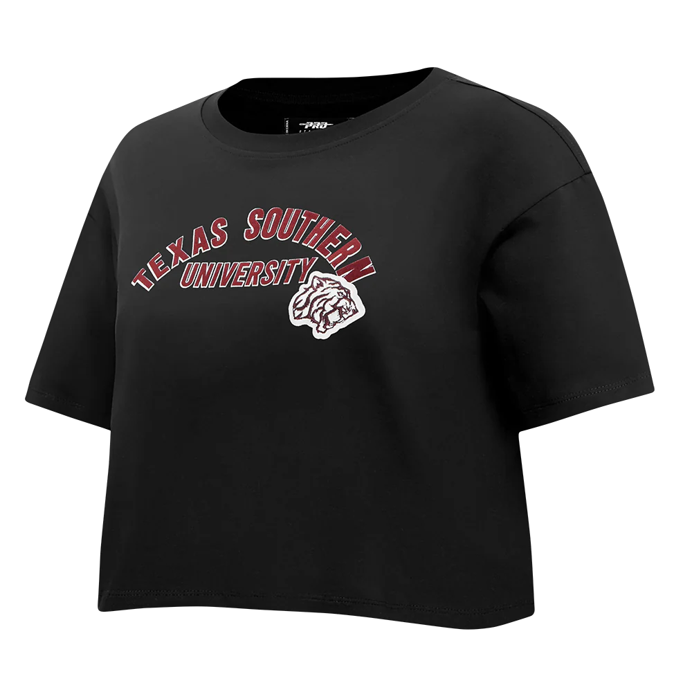 COLLEGE TEXAS SOUTHERN UNIVERSITY CLASSIC WOMEN'S SJ BOXY TEE (BLACK) - Image 2