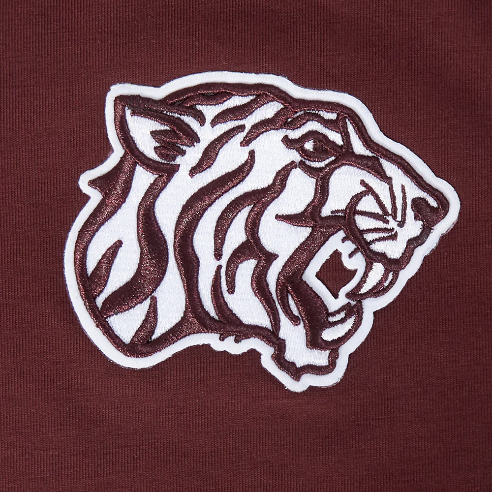 TEXAS SOUTHERN UNIVERSITY CLASSIC SINGLE JERSEY BOXY TEE (WINE) - Image 6