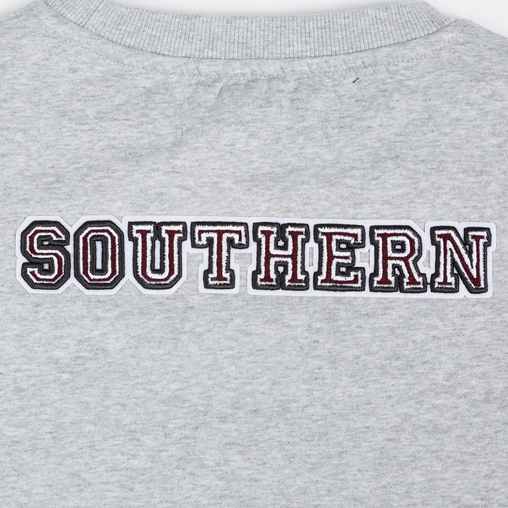 TEXAS SOUTHERN UNIVERSITY CLASSIC WOMEN'S FLEECE CREWNECK (HEATHER GREY) - Image 7