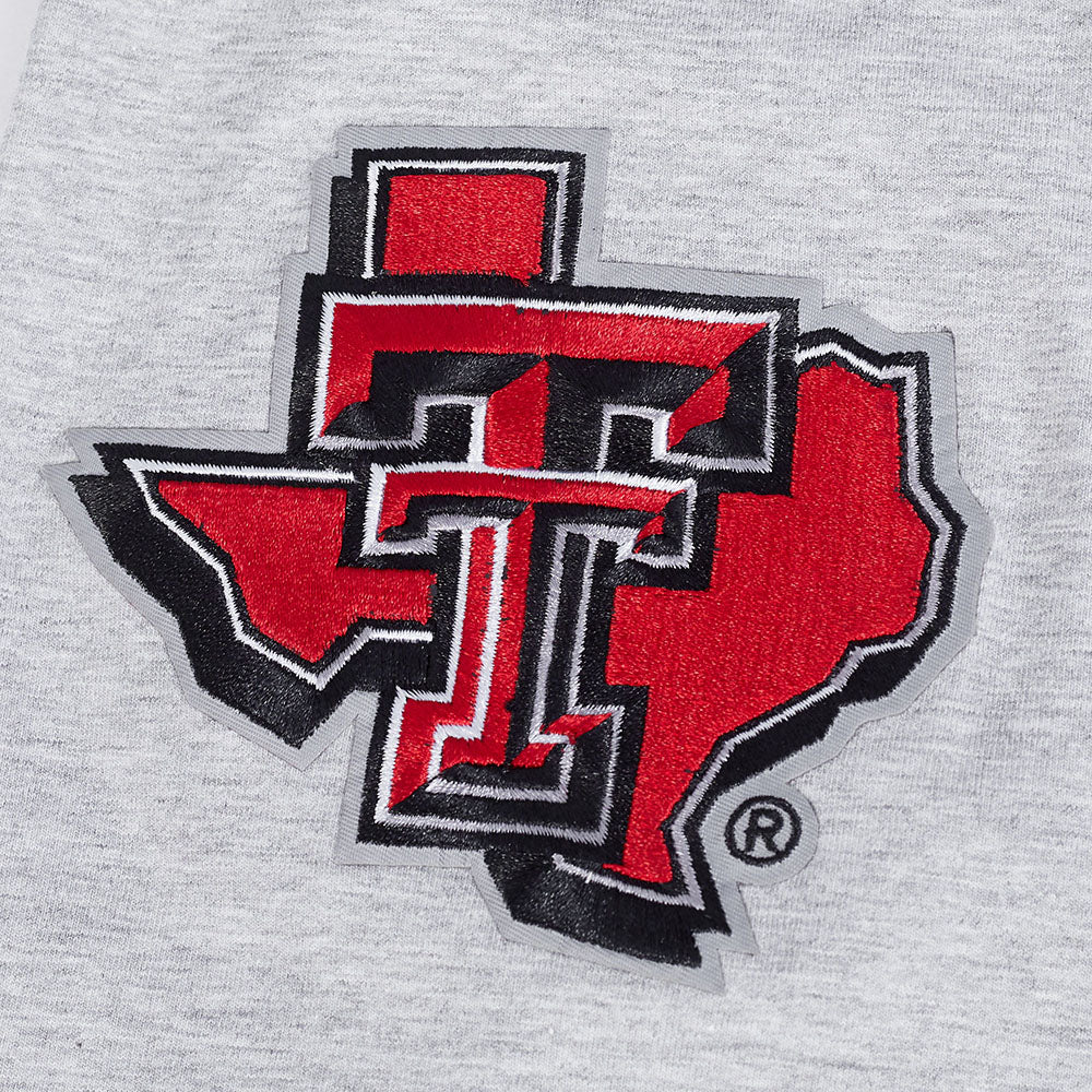 TEXAS TECH UNIVERSITY CLASSIC STACKED LOGO SINGLE JERSEY TEE (HEATHER GREY) - Image 7