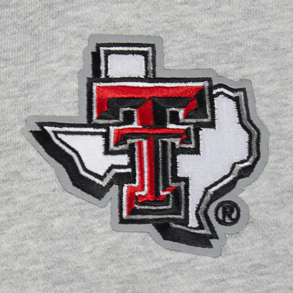 COLLEGE TEXAS TECH UNIVERSITY CLASSIC WOMEN'S RIB FLC CREWNECK (HEATHER GRAY/BLACK) - Image 5
