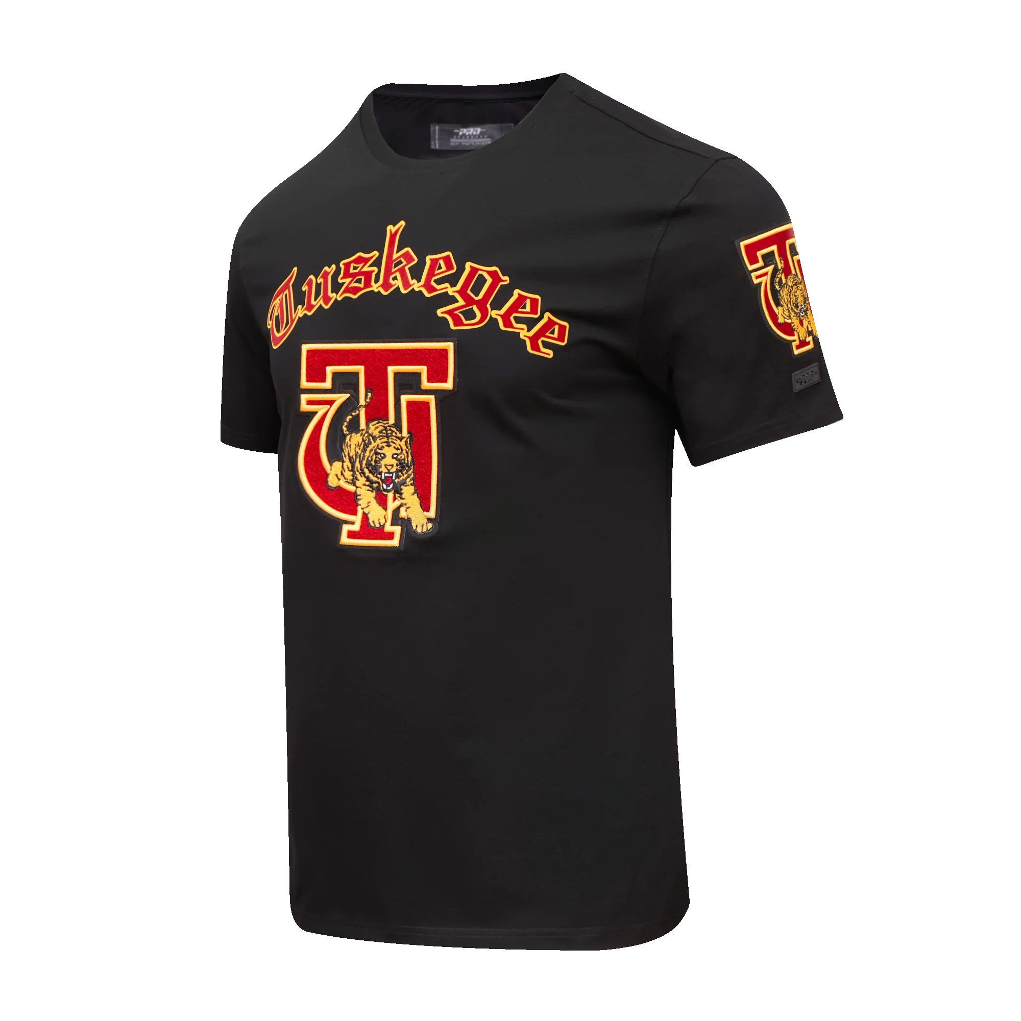 TUSKEGEE UNIVERSITY CLASSIC MEN'S STACKED LOGO TEE (BLACK) - Image 4