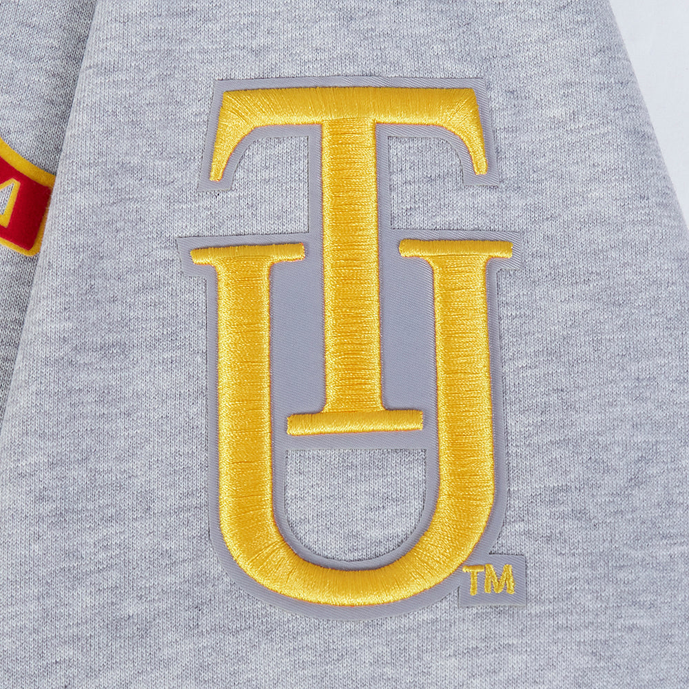 TUSKEGEE UNIVERSITY CLASSIC MEN'S PULLOVER HOODIE (HEATHER GRAY/BLACK) - Image 6
