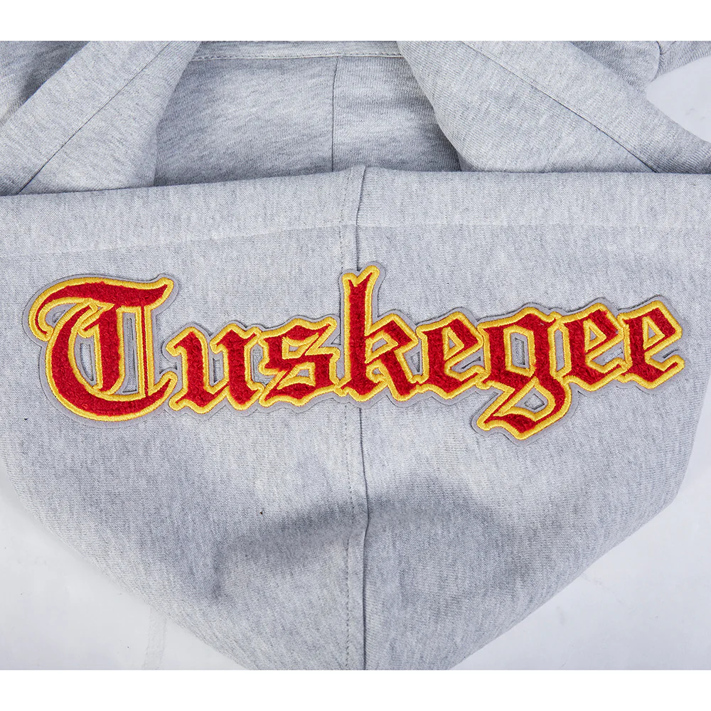 TUSKEGEE UNIVERSITY CLASSIC MEN'S PULLOVER HOODIE (HEATHER GRAY/BLACK) - Image 8