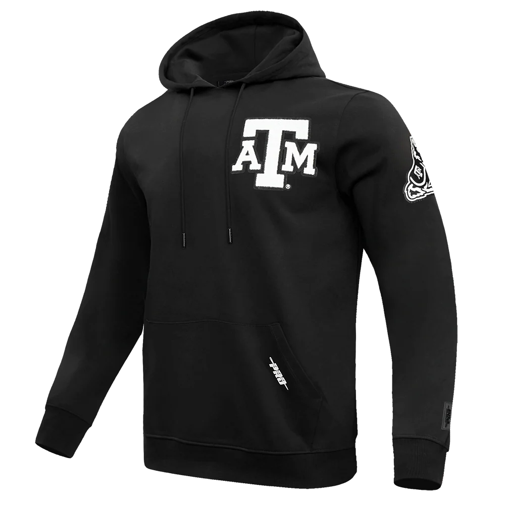 TEXAS A&M UNIVERSITY CLASSIC MEN'S PULLOVER HOODIE (BLACK) - Image 2