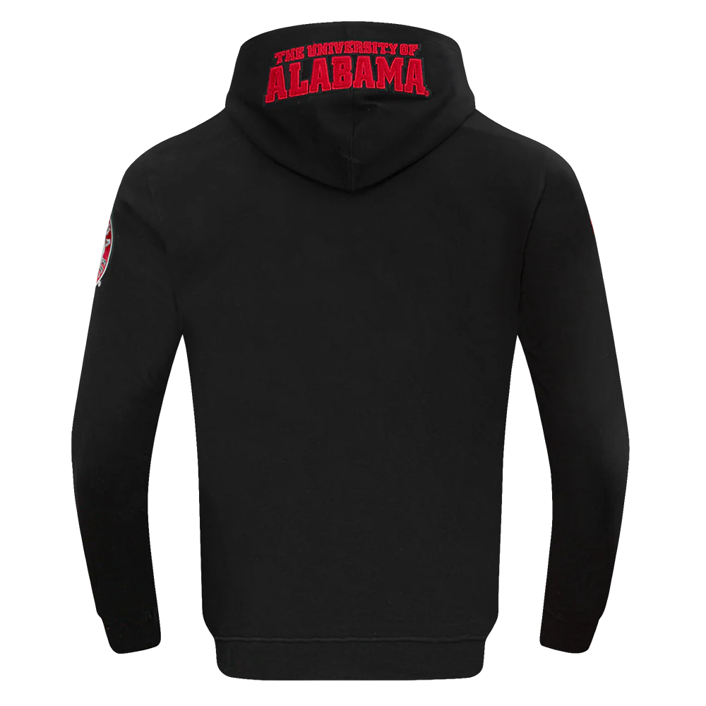 UNIVERSITY OF ALABAMA CLASSIC MEN'S PULLOVER HOODIE (BLACK) - Image 4