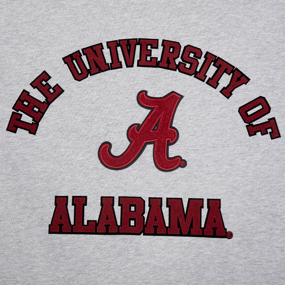 UNIVERSITY OF ALABAMA CLASSIC MEN'S CREWNECK (HEATHER GRAY/BLACK) - Image 5