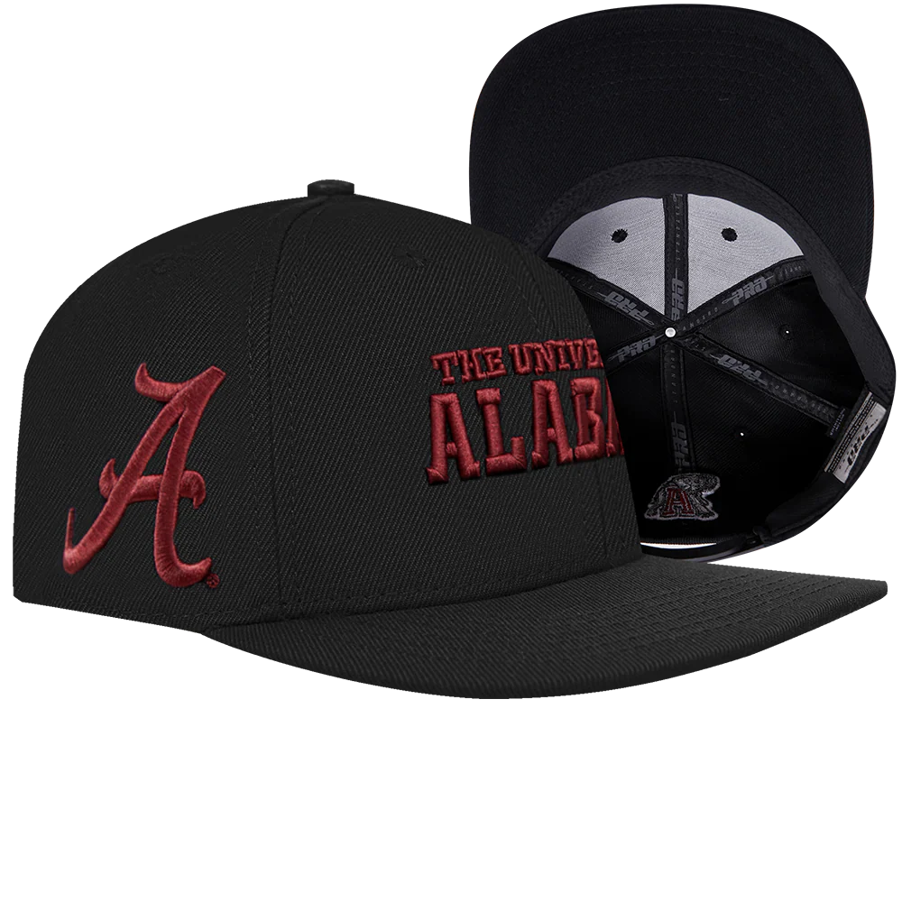 UNIVERSITY OF ALABAMA CLASSIC UNISEX WOOL SNAPBACK HAT (BLACK) - Image 16