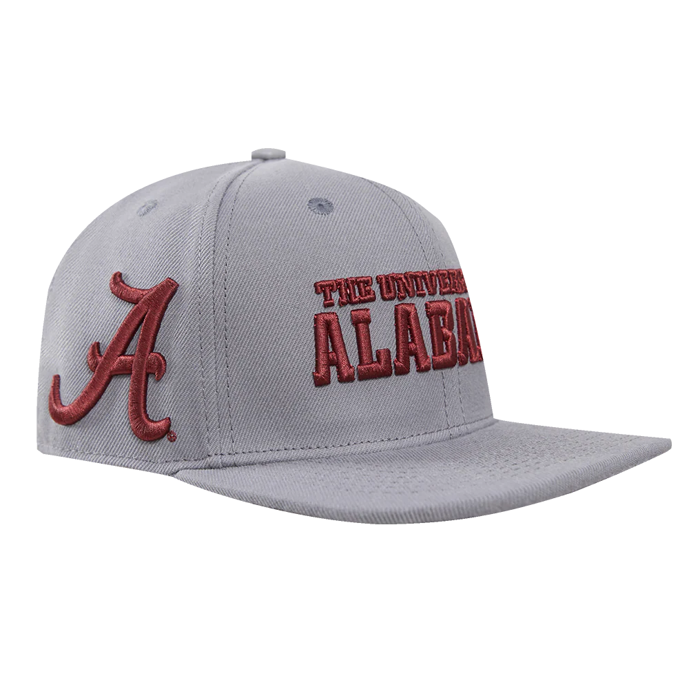 UNIVERSITY OF ALABAMA CLASSIC UNISEX WOOL SNAPBACK HAT (GRAY) - Image 2