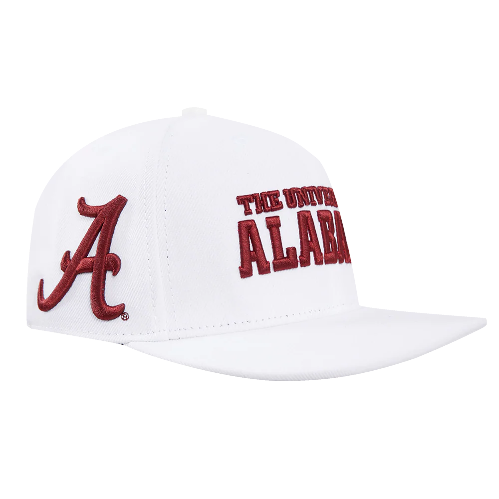 UNIVERSITY OF ALABAMA CLASSIC UNISEX WOOL SNAPBACK HAT (WHITE) - Image 4
