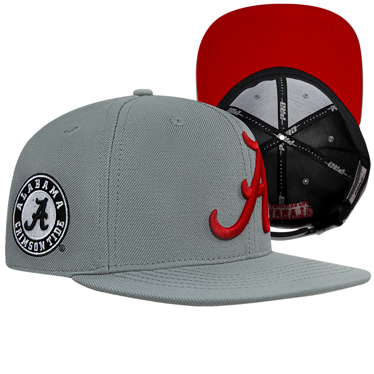 UNIVERSITY OF ALABAMA CLASSIC UNISEX WOOL SNAPBACK HAT (GRAY) - Image 8