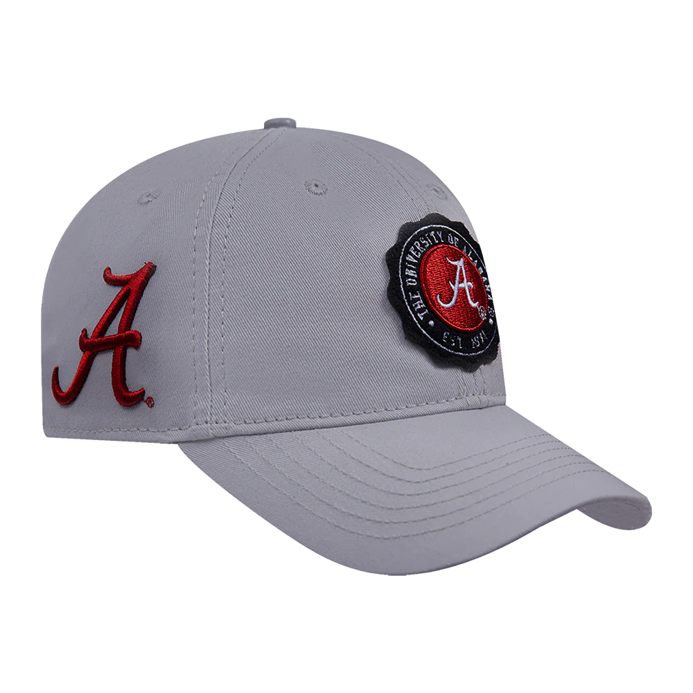 COLLEGE UNIVERSITY OF ALABAMA CREST EMBLEM MEN'S DAD HAT (GRAY) - Image 4