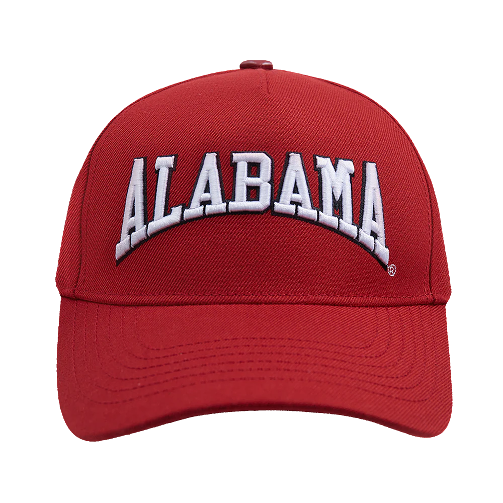 COLLEGE UNIVERSITY OF ALABAMA CREST EMBLEM MEN'S PINCH FRONT STRAPBACK H (CARDINAL RED)