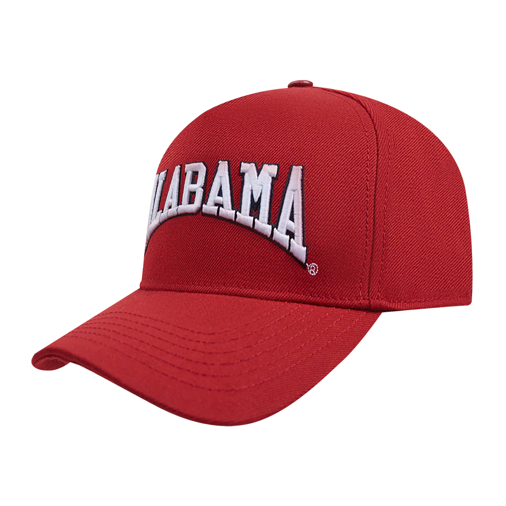 COLLEGE UNIVERSITY OF ALABAMA CREST EMBLEM MEN'S PINCH FRONT STRAPBACK H (CARDINAL RED) - Image 2