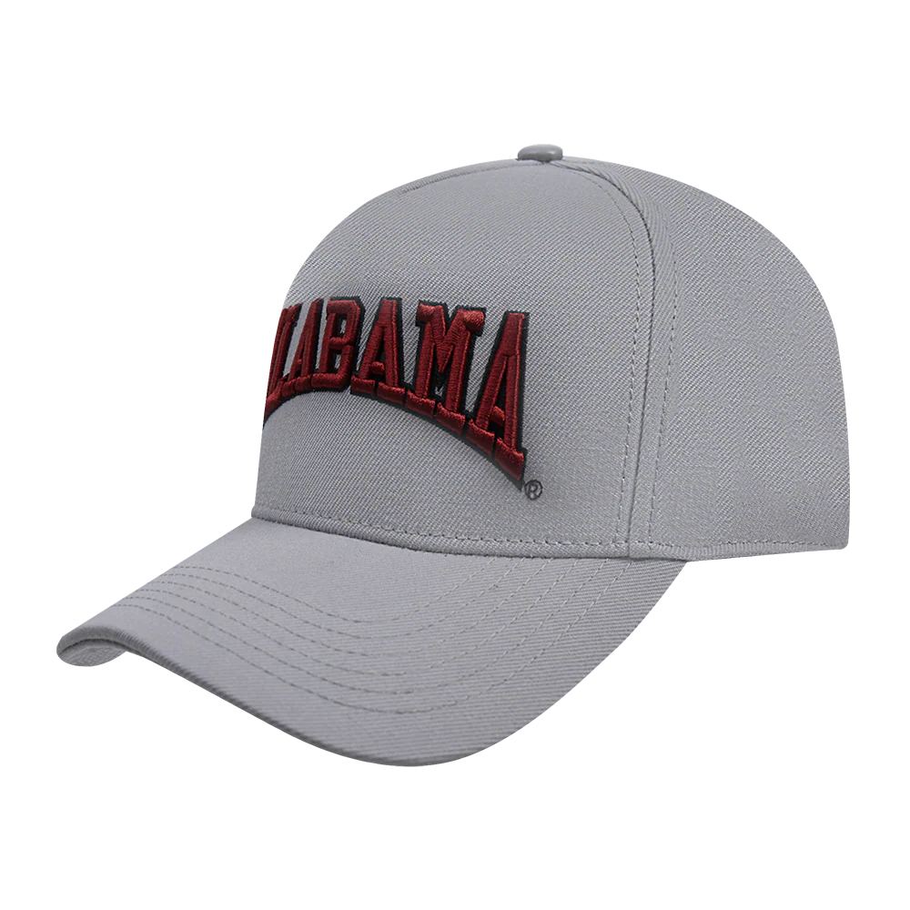 COLLEGE UNIVERSITY OF ALABAMA CREST EMBLEM MEN'S PINCH FRONT STRAPBACK H (GRAY) - Image 2