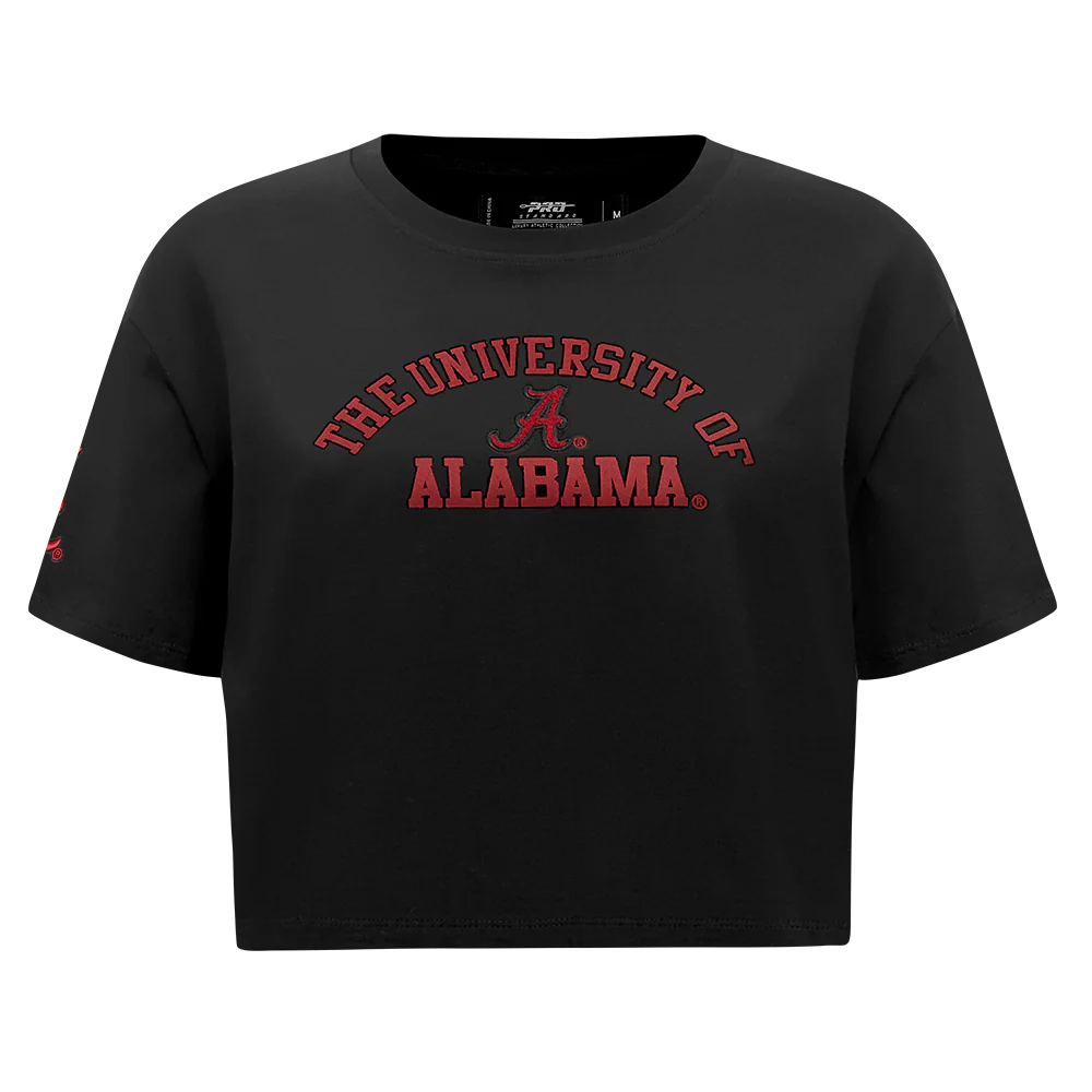 COLLEGE UNIVERSITY OF ALABAMA CLASSIC SINGLE JERSEY BOXY TEE (BLACK)